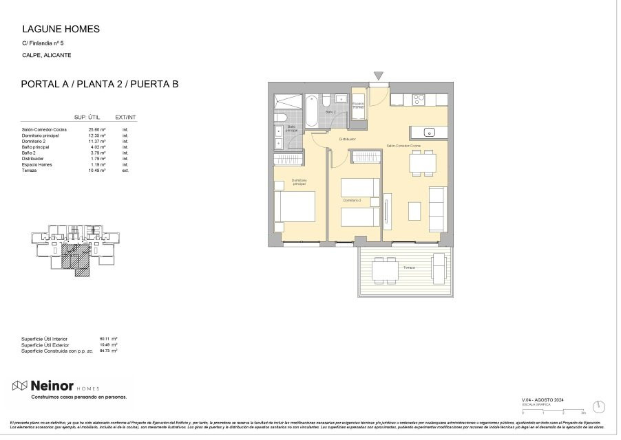 Apartament modern în complex NOU, la 5 minute de Playa de la Fossa (Levante)