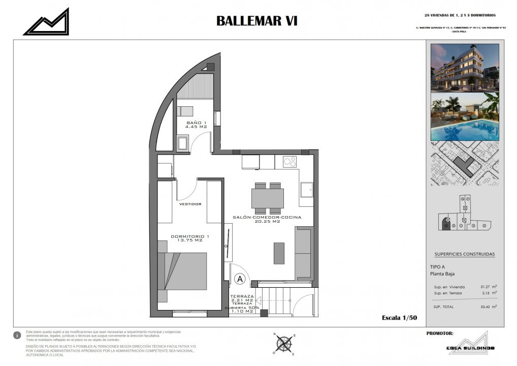 Apartament cu 1 dormitor in Ballemar VI - aproape de mare
